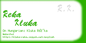 reka kluka business card